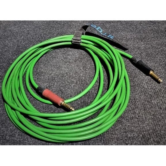 6.3 Jack mono to 6.3 Jack mono 9m Green Instrument Cable 1