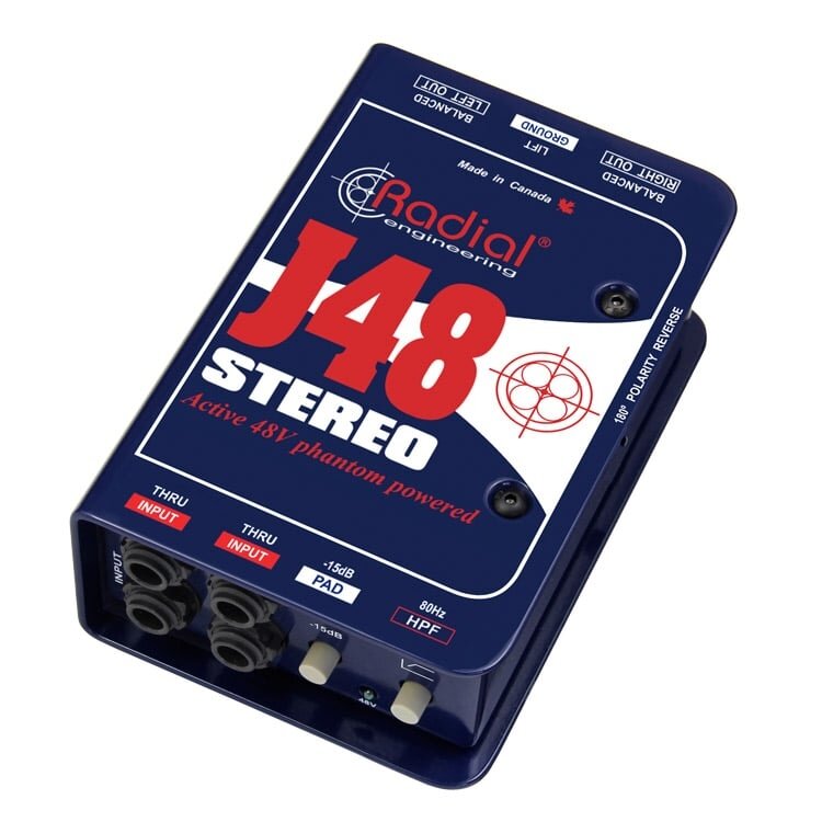 Radial Engineering J 48 Stereo Active 2-Channel DI Box Radial Engineering J 48 Stereo Active 2-Channel DI Box