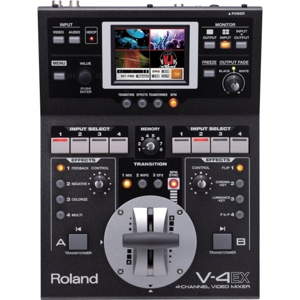 Roland V-4EX 4-Channel Digital Video Mixer with Effects Roland V-4EX 4-Channel Digital Video Mixer with Effects
